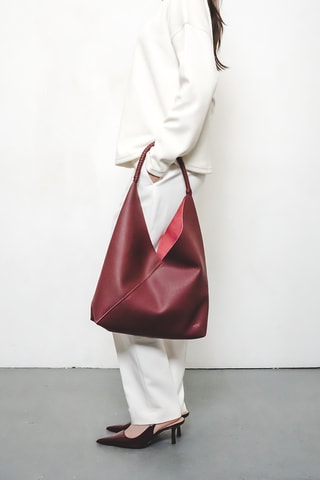 Leren Handtas Celia - Bordeauxrood