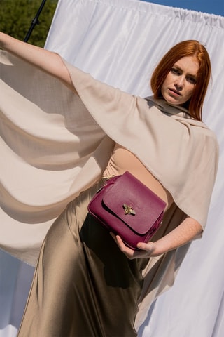 Leren Schoudertas Beeza - Paars