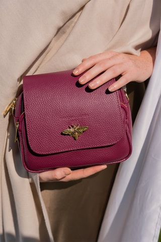 Leren Schoudertas Beeza - Paars