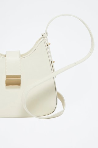 Leren Schoudertas Hely - Wit en goudkleurig
