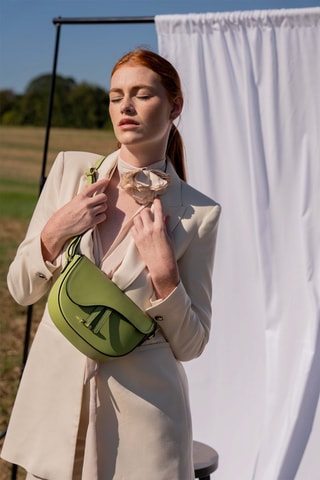 Leren Schoudertas Kena - Groen