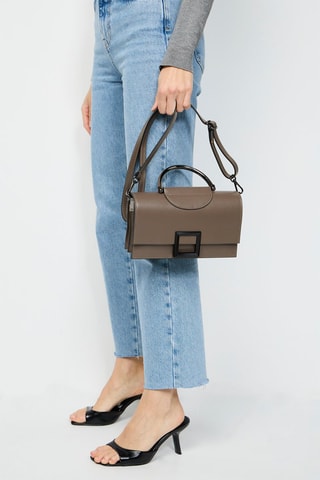 Leren Handtas Milo - Taupe