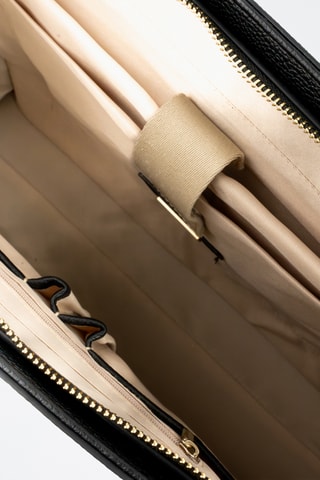 Leren Handtas Nya - Zwart