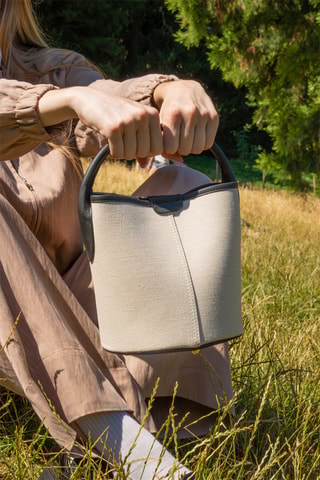 Bolso saco de piel Lana - Negro