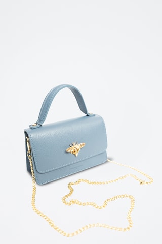 Leren Schoudertas Lily  - Hemelsblauw