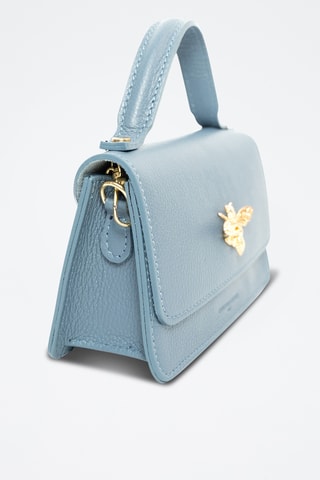 Leren Schoudertas Lily  - Hemelsblauw