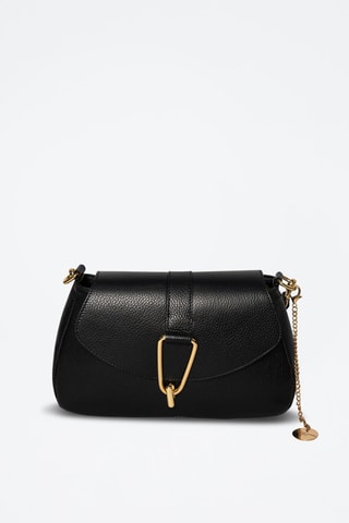 Leren Schoudertas Leora - Zwart