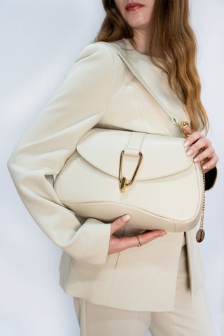 Leren Schoudertas Leora - Wit