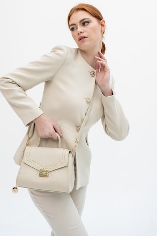 Leren Schoudertas Enza - Wit