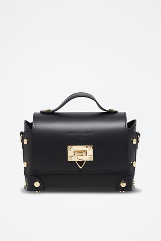 Leren Schoudertas Mila - Zwart