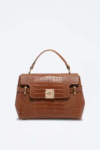 Leren Handtas Swan - Camel