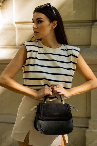 Nubuck Handtas Lali - Zwart