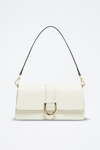 Bandolera de piel Hazel - Blanco