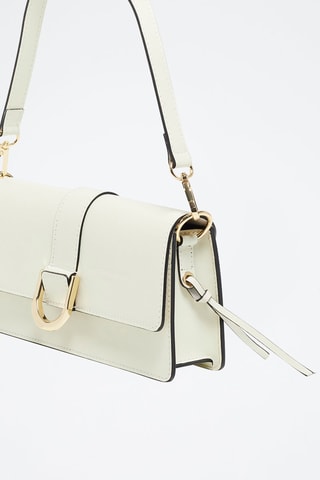 Bandolera de piel Hazel - Blanco