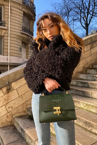 Leren Schoudertas Sia - Groen