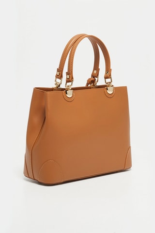 Leren Handtas Armel - Camel