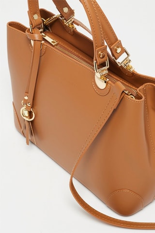 Leren Handtas Armel - Camel