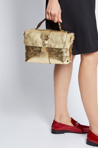 Leren Handtas Paty - Goudkleurig