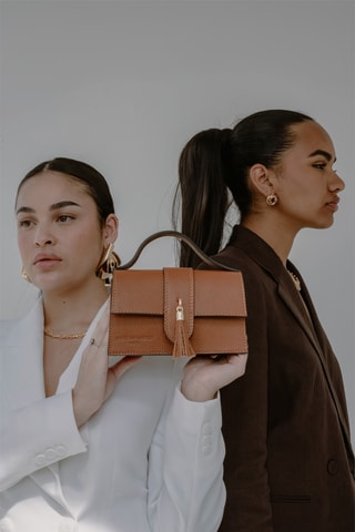 Leren Schoudertas Neve - Camel