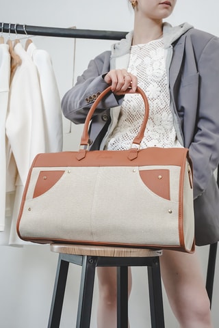 Leren Reistas Jay 45 cm - Camel