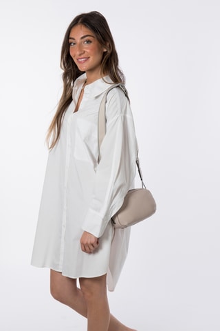 Leren Schoudertas Tempête - Lichtbeige