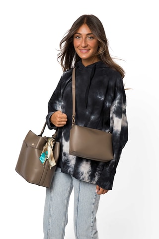 Handtas en Clutch Nune - Zwart - Taupe