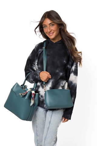 Handtas en Clutch Nune - Zwart - Blauw