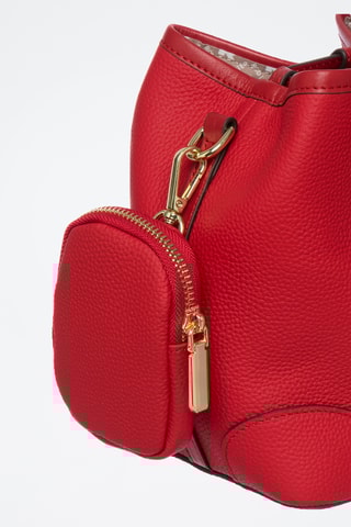 Leren Schoudertas Love - Rood