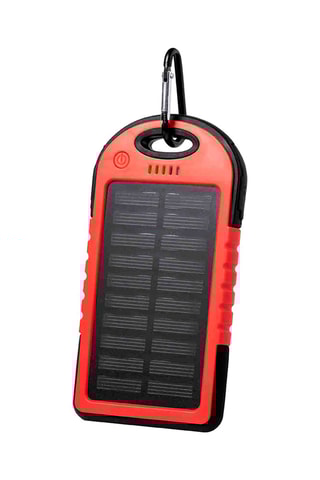 Batterie externe solaire 4000 mAh - Universelle - Rouge