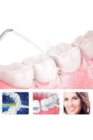 Irrigateur buccal avec 2 têtes - Blanc - 230 ml