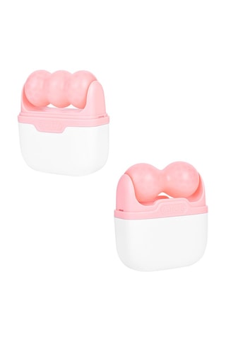 Rouleau à glace faciale - Rose et blanc