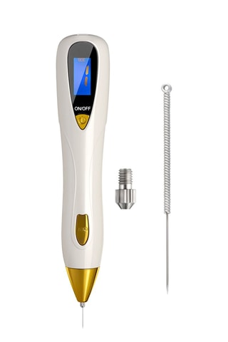 Stylo à plasma avec indicateurs LED - Blanc et doré