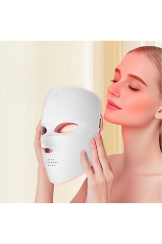 Masque facial avec lumière LED - Blanc