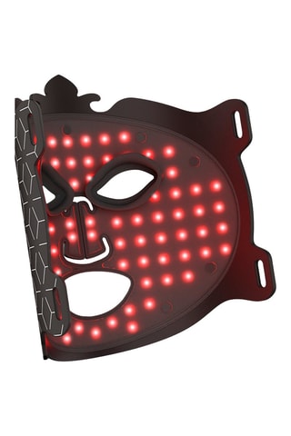 Masque facial avec lumière LED - Noir et rouge