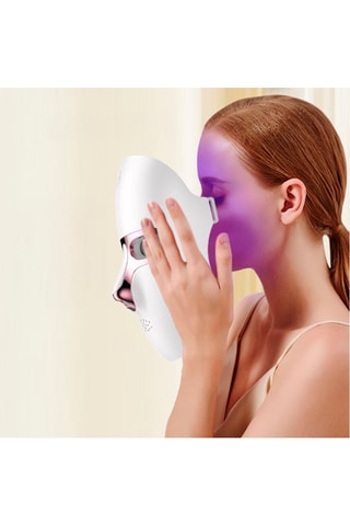 Masque facial avec lumière LED - Blanc