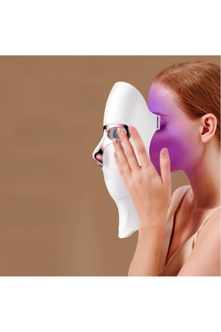 Masque facial avec lumière LED - Blanc