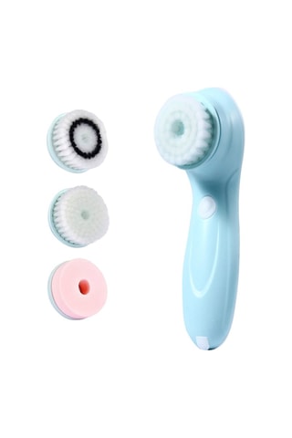 Brosse nettoyante visage 3-en-1 - Bleu