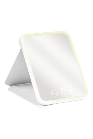 Miroir de maquillage avec lumière LED - Blanc