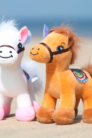 Peluche ventouse cheval - Blanc - 17 x 18 cm