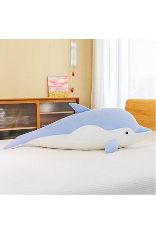 Coussin dauphin - Bleu - 44 x 18 cm