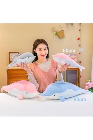 Coussin dauphin - Rose - 44 x 18 cm