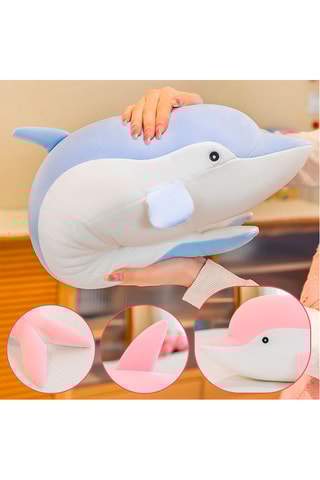 Coussin dauphin - Rose - 44 x 18 cm