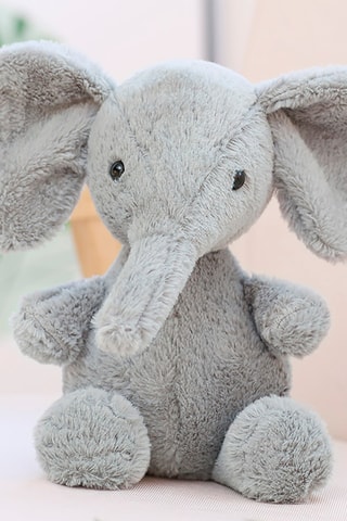 Peluche éléphant -  Gris - 35 x 23 cm