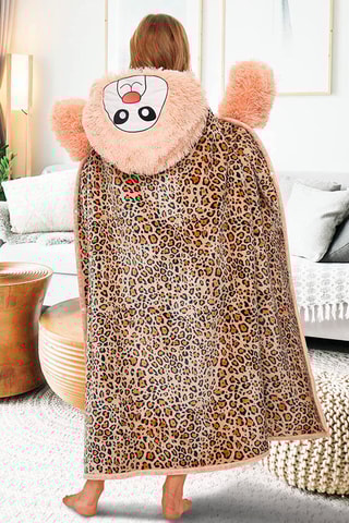 Peignoir à capuche - Léopard