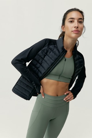 Casaco bi-matéria Amur - Preto