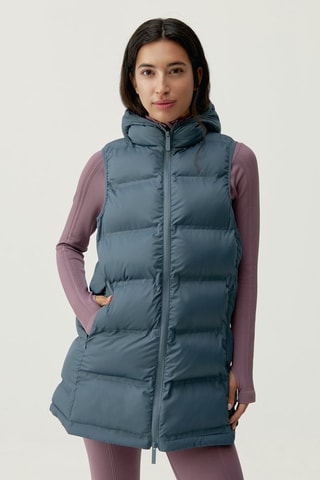 Colete acolchoado comprido Tarik - Cinzento