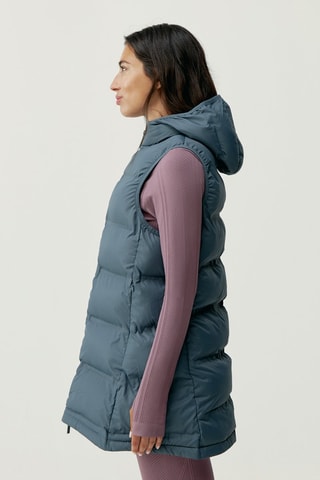 Colete acolchoado comprido Tarik - Cinzento