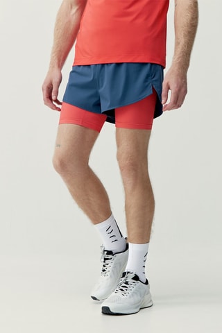 Calções Ontario - Azul e coral