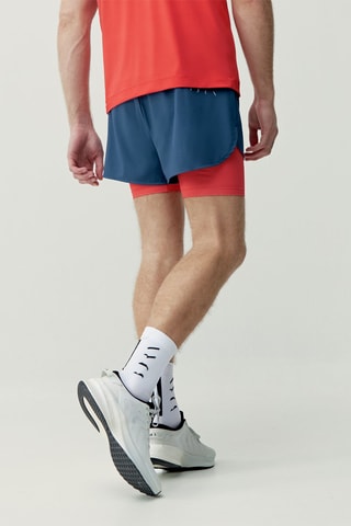 Calções Ontario - Azul e coral