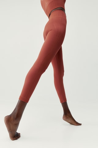 Leggings 7/8 de cintura alta Annapurna - Vermelho-tijolo